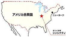アメリカ合衆国シンシナティの地図